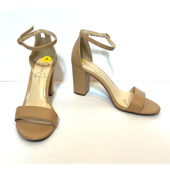 Jessica Simpson Hazzu Tan Ankle Strap Heeled Sandals Size 9 EU 40 - Picture 2 of 11